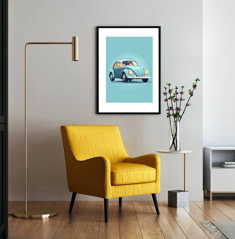 Affiche de la Volkswagen Coccinelle - 1938 - Cirebox
