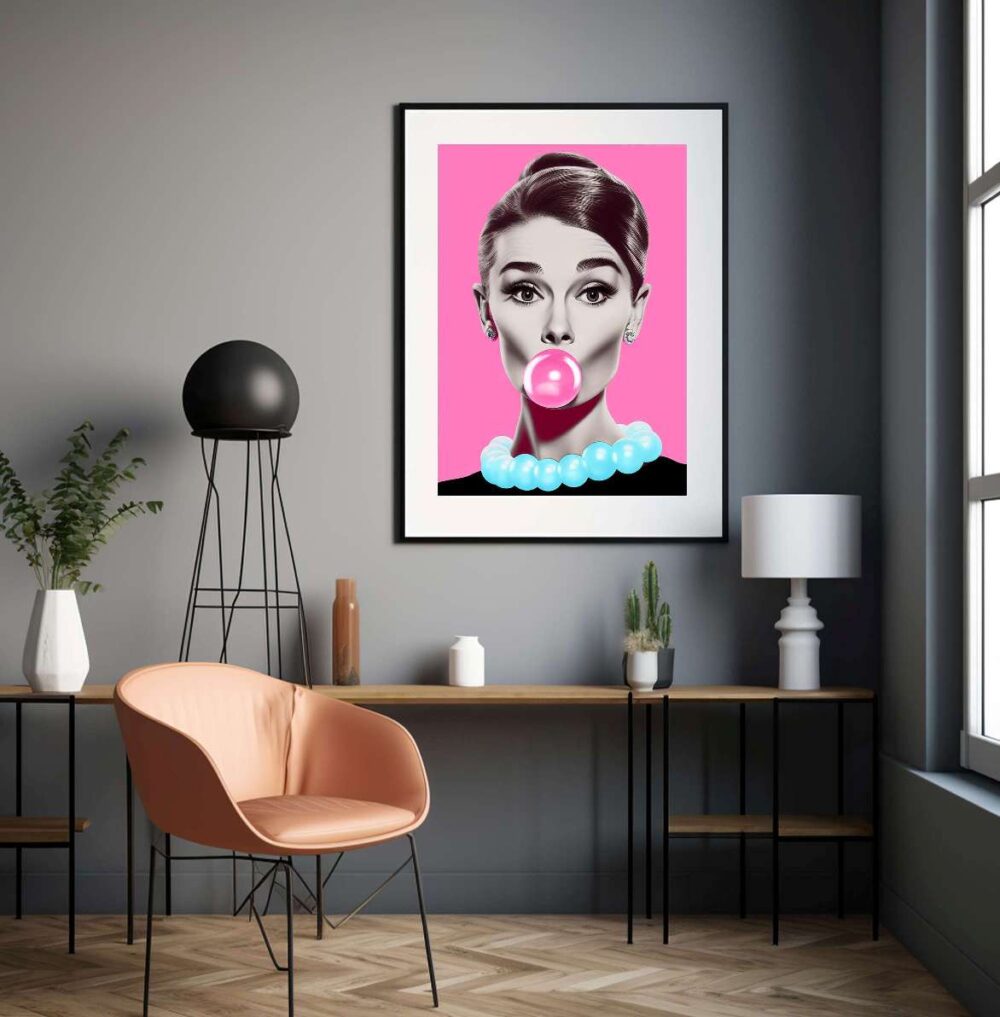 Affiche d’Audrey Hepburn Bubble gum – Image 2