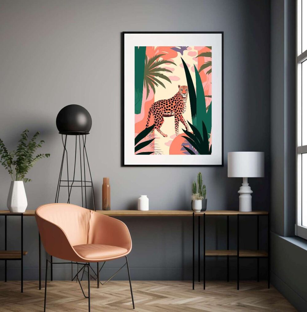 Affiche d’une panthère au milieu de la jungle – Image 2