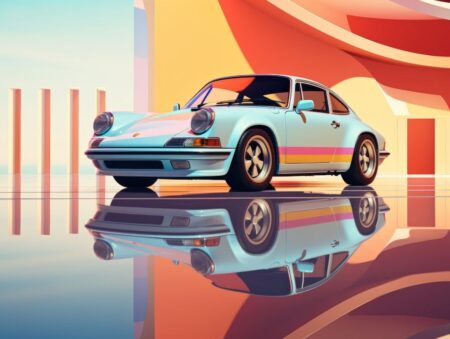Affiche Porsche 911 ancienne