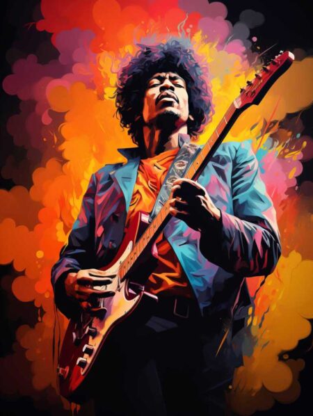 Affiche de Jimi Hendrix- Pop Art