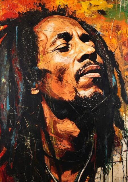 Affiche couleur de Bob Marley