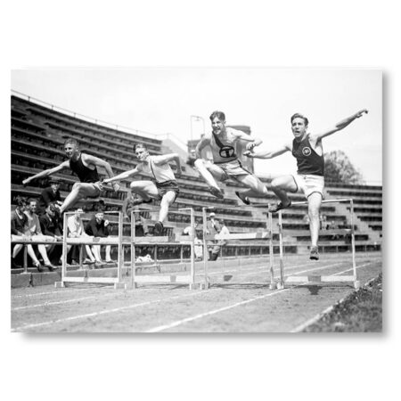 Affiche de saut de haies dans les années 1920