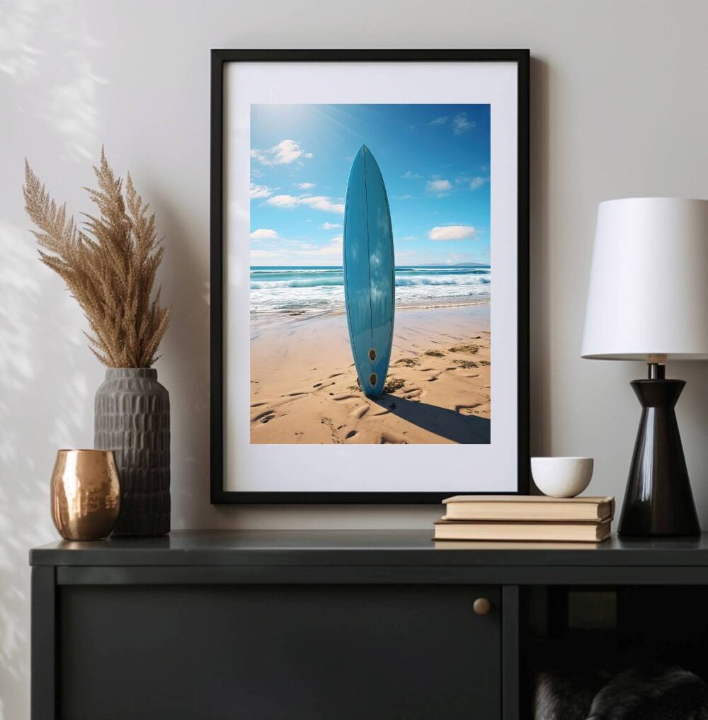 Affiche Planche de surf bleue – Image 2