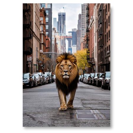 Affiche Lion Urbain