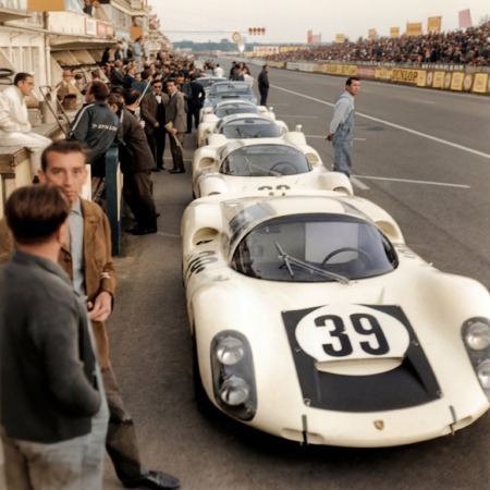 Porsche 910 – Au Départ des 24 heures du Mans en 1967