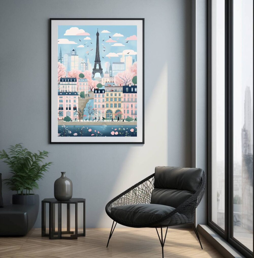 Affiche Paris – illustration poétique – Image 2