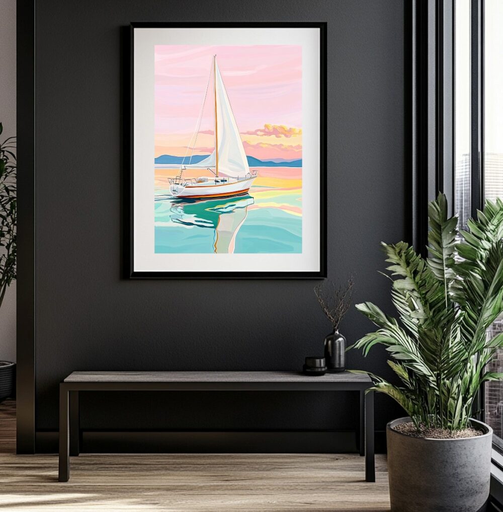 Affiche Voilier Pastel – Image 2