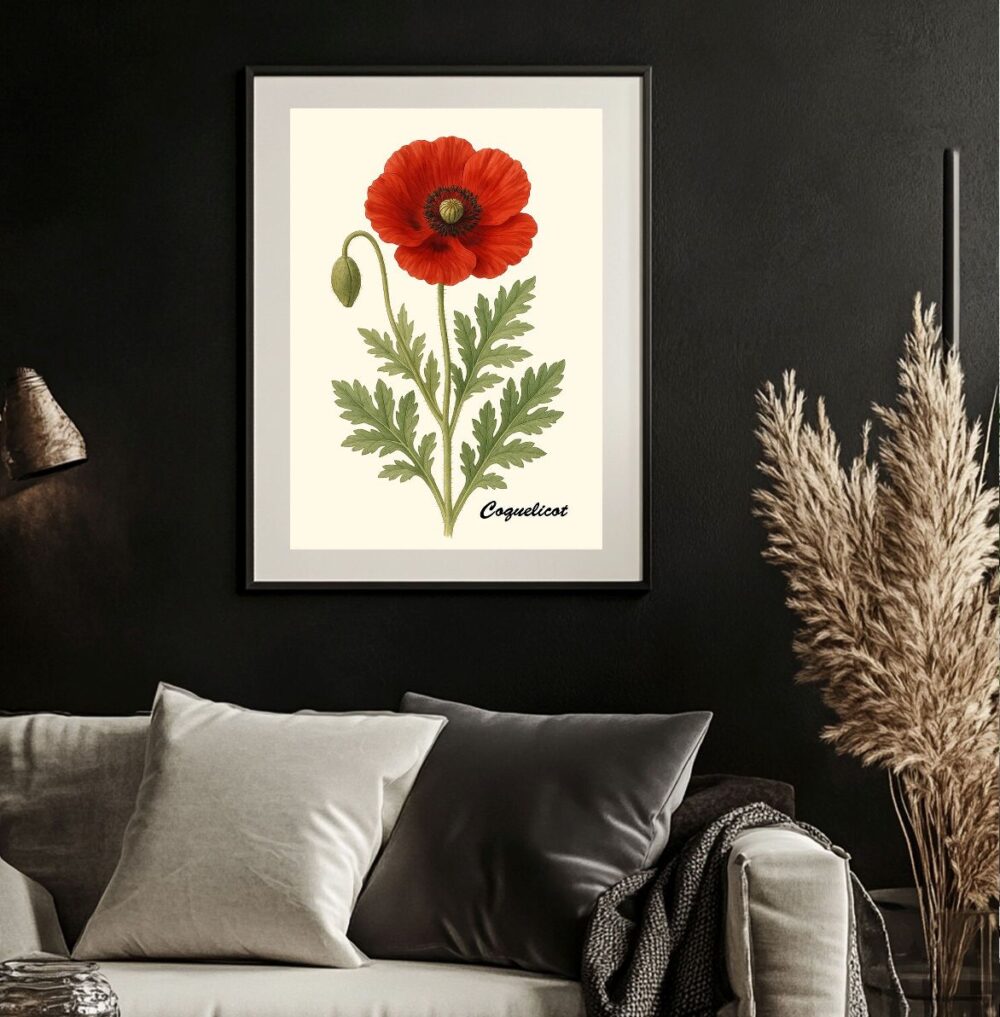 Affiche Botanique Coquelicot – Image 2