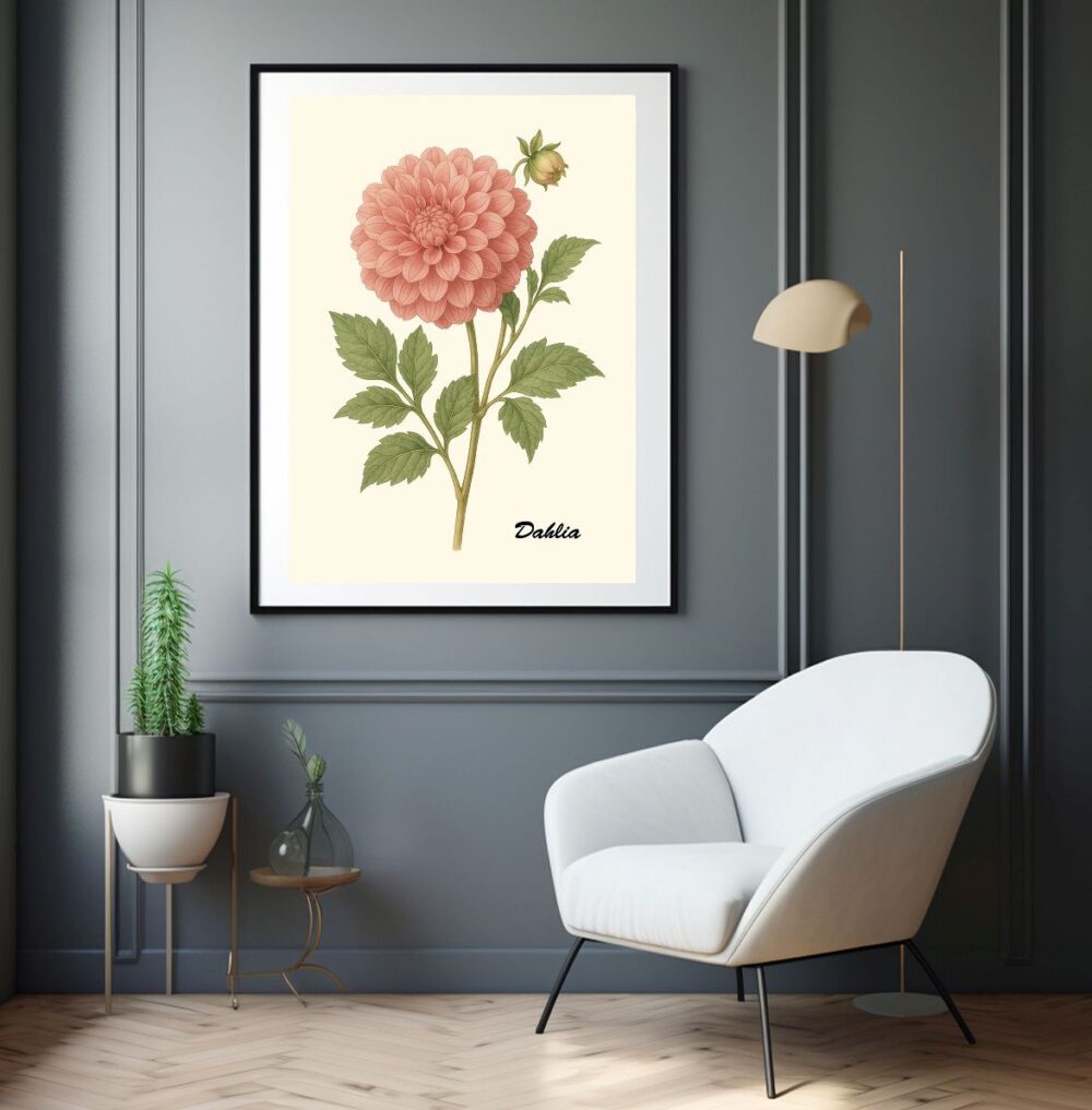 Affiche Botanique Dahlia – Image 2