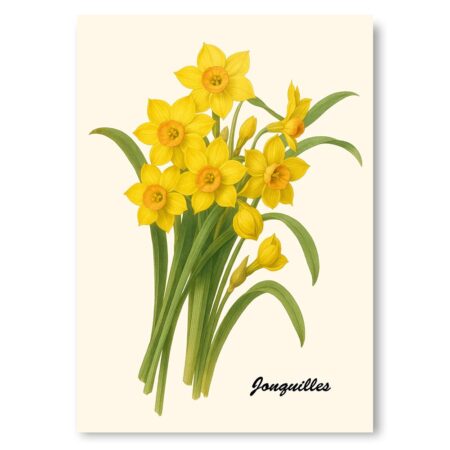 Affiche Botanique Jonquilles