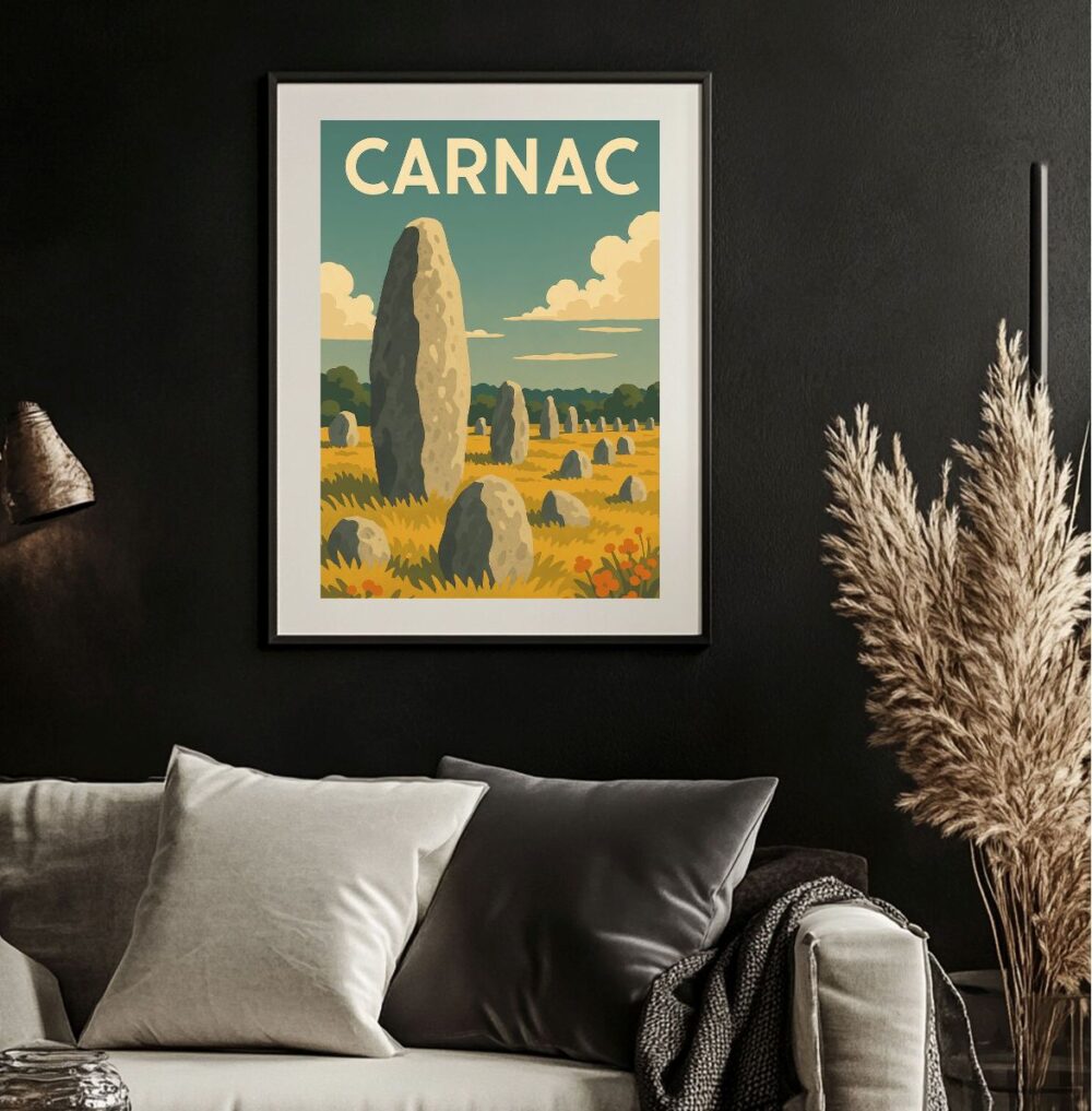 Affiche Alignements Carnac Vintage – Image 2