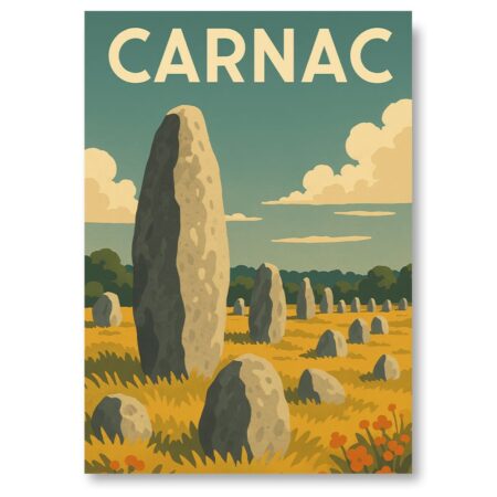 Affiche Alignements Carnac Vintage