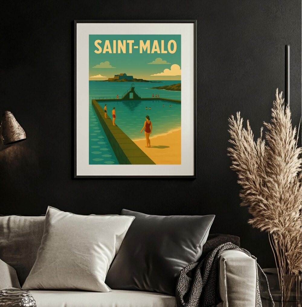 Affiche Piscine Bon Secours - Saint Malo – Image 2