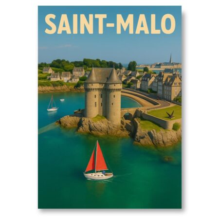 Affiche Saint-Malo et de sa Tour Solidor