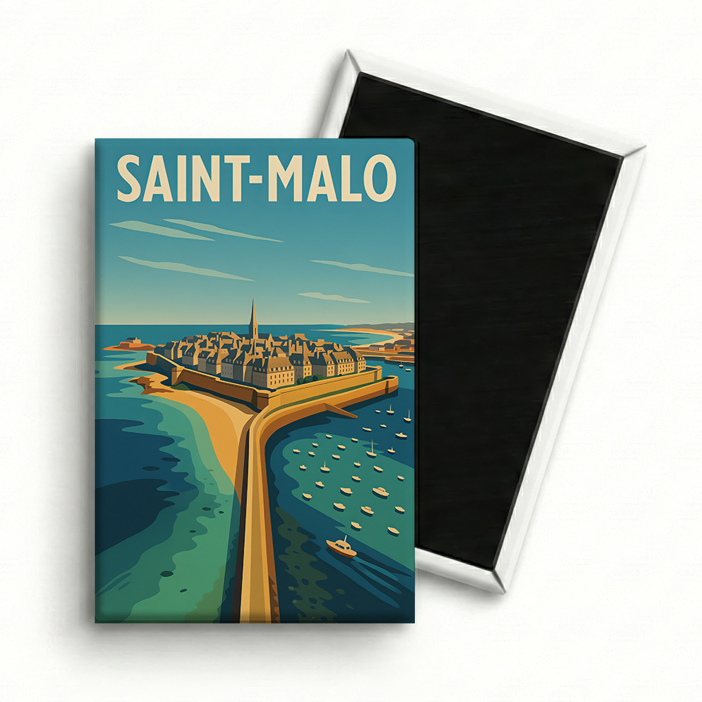 Magnet Saint-Malo – Vue Aérienne & Jetée du Môle