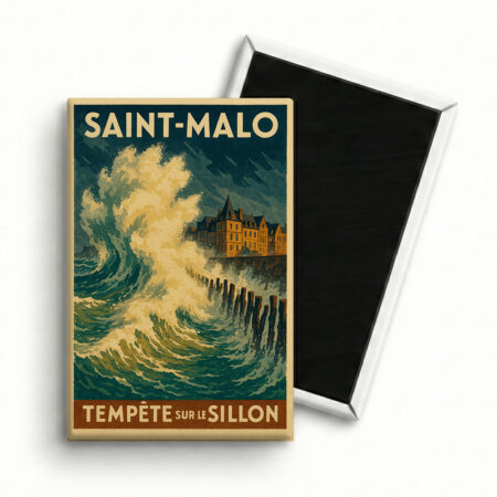 Magnet Saint-Malo – Tempête sur le Sillon (Grandes Marées)