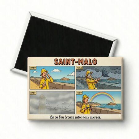 Magnet Saint-Malo – La Météo Bretonne (BD Humour)