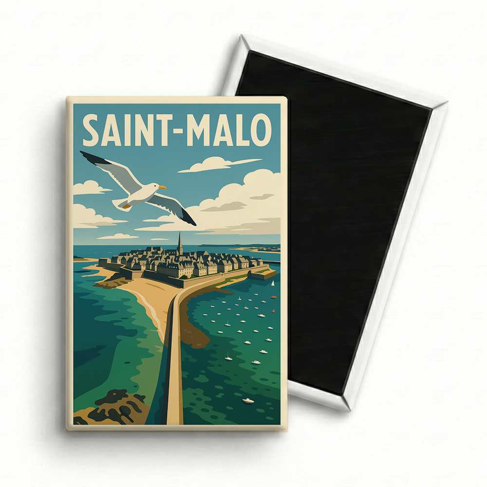 Magnet Saint-Malo – La Mouette & Vue sur la Cité Corsaire