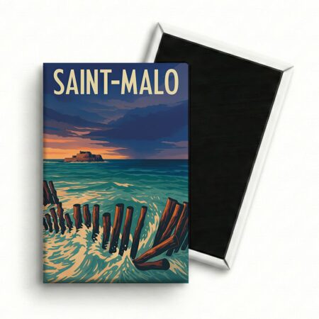 Magnet Saint-Malo – Les Brise-Lames & Le Fort au Crépuscule