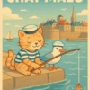 Affiche « Chat Malo » – Le Petit Matelot de la Cité Corsaire