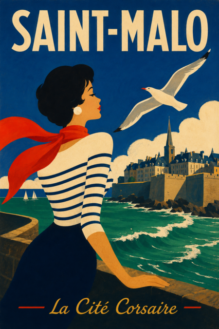 Affiche Saint-Malo – L’Élégance de la Cité Corsaire